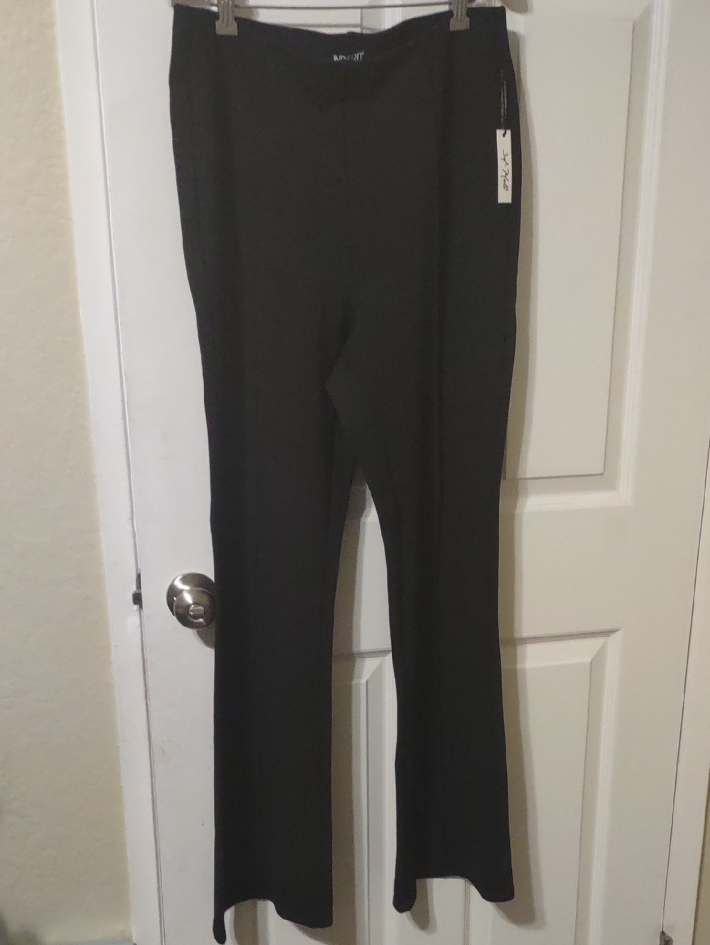 INDERO Black Boot-Cut Dress Pants Size XL NEW